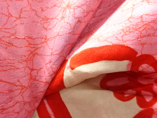  アンティーク　紋錦紗　鈴模様長襦袢